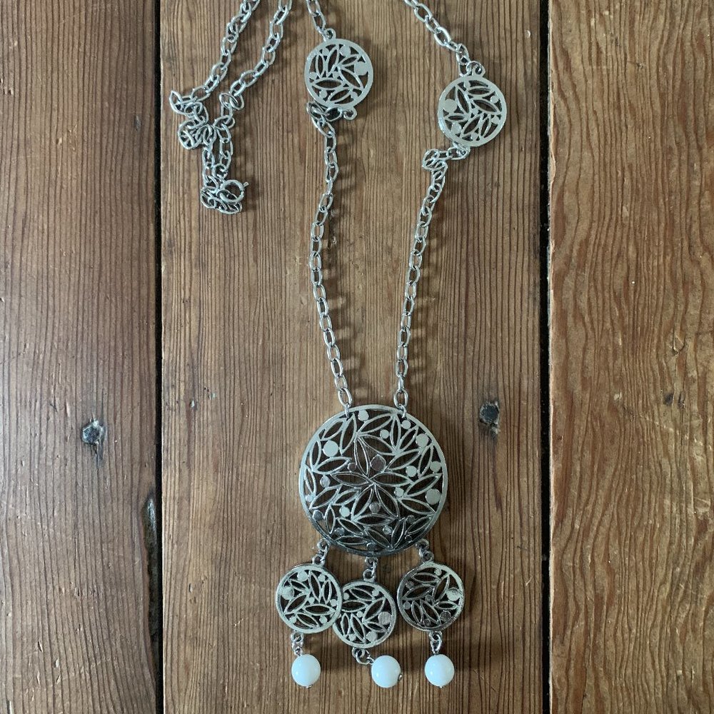 Vintage "Coro" Silver Cut-Out necklace
